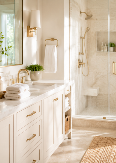 Freshly cleaned bathroom